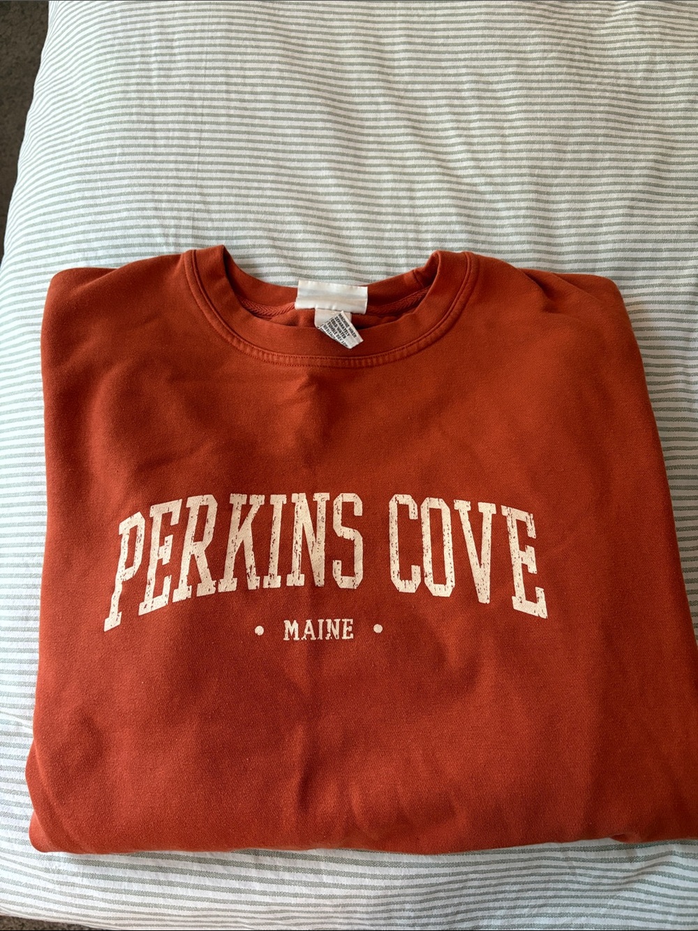Perkins Cove Maine Crewneck Sweatshirt - Rust